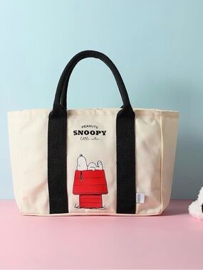 MINISO Peanuts Snoopy Summer Travel Collection Tote Bag